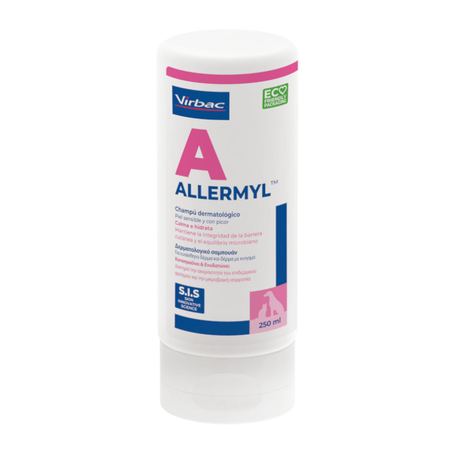 Virbac Allermyl Champú dermatológico para piel sensible de perros y gatos