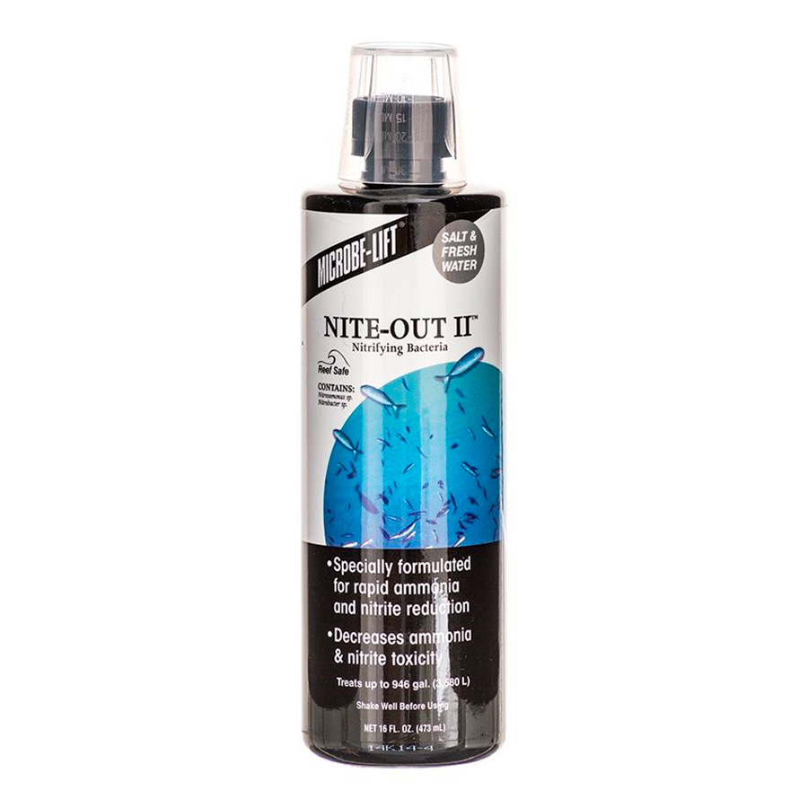 0.32 L Microbe-Lift Nite-Out II Eliminador de Amoniaco y Nitrito para acuarios