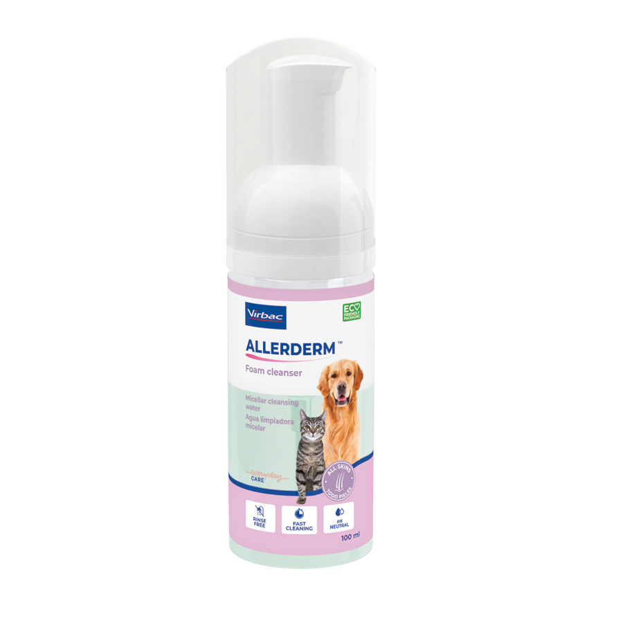 100 ml Virbac Allerderm Foam Cleanser Espuma Limpiadora para perros