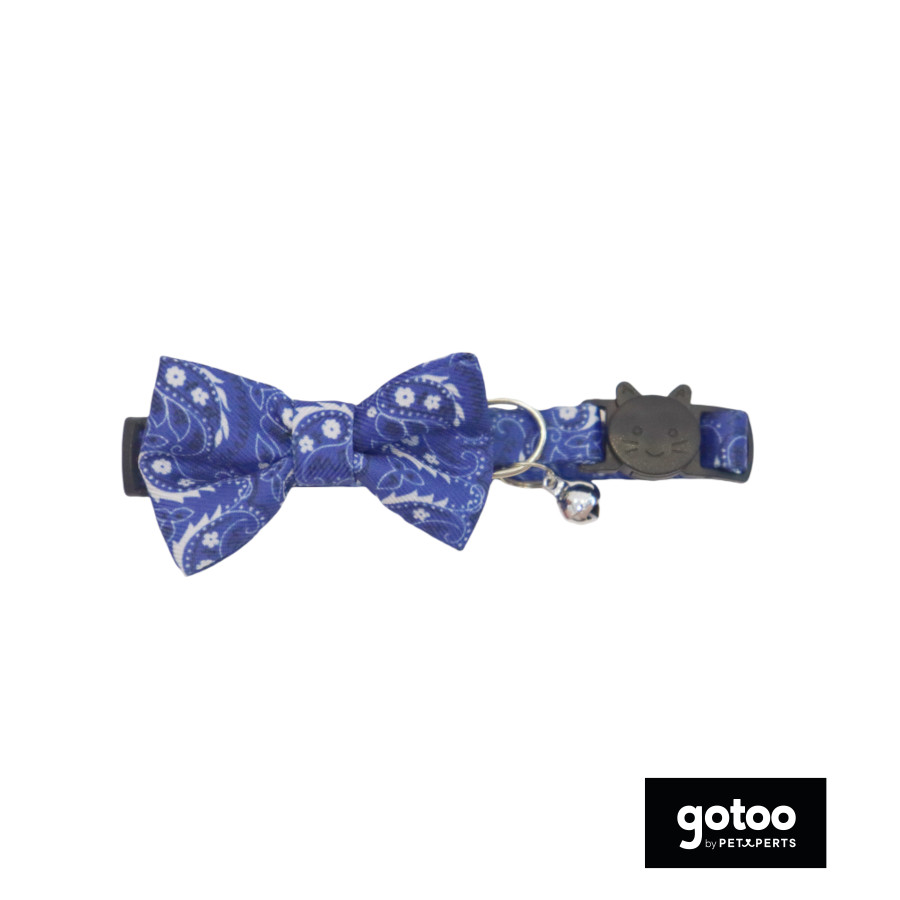 Gotoo Collar azul con cascabel extraíble para gatos