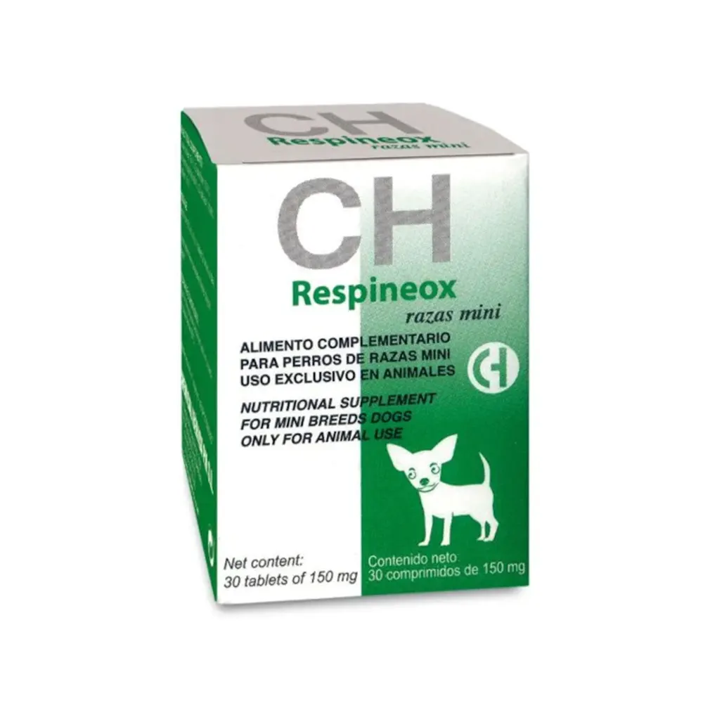 Respineox razas mini 30 comprimidos suplemento que ayuda a aliviar la tos seca y facilitar la expulsión de mucosidad Chemical Ibérica