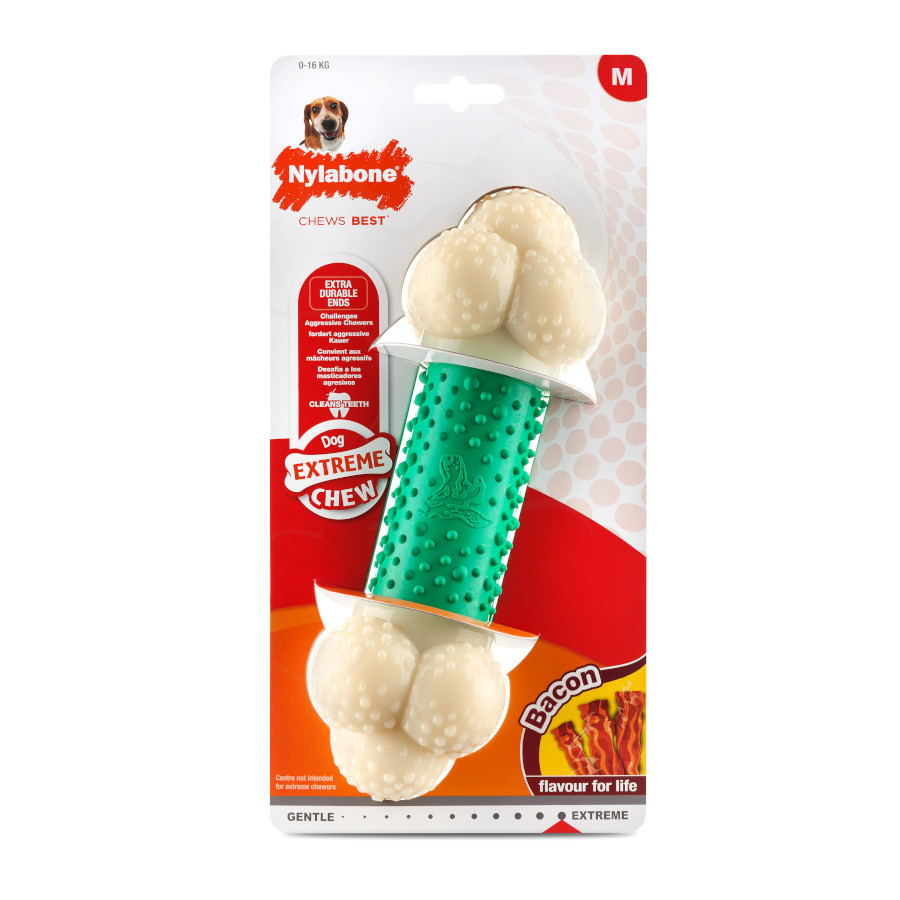 Nylabone Extreme Chew Bacon Double Action Mordedor para perros