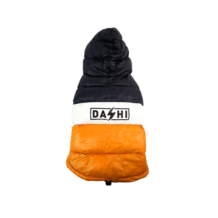 Anorak para perros Dashi Stripes Naranja & Negro Muy Grande