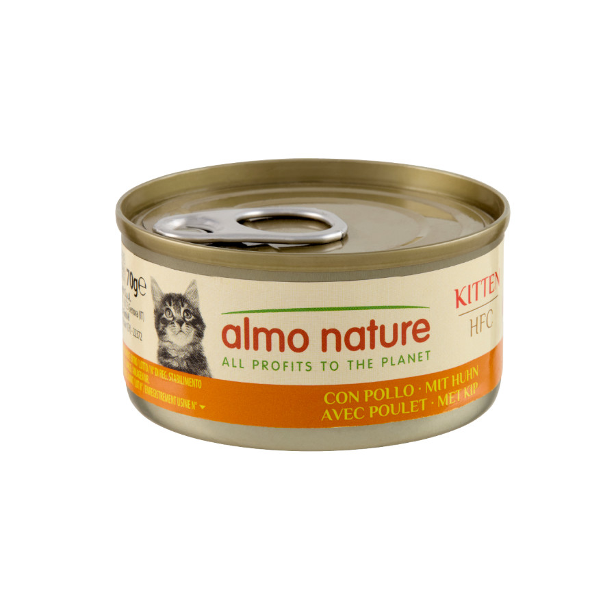 70 g Almo Nature Kitten HFC Pollo lata para gatos