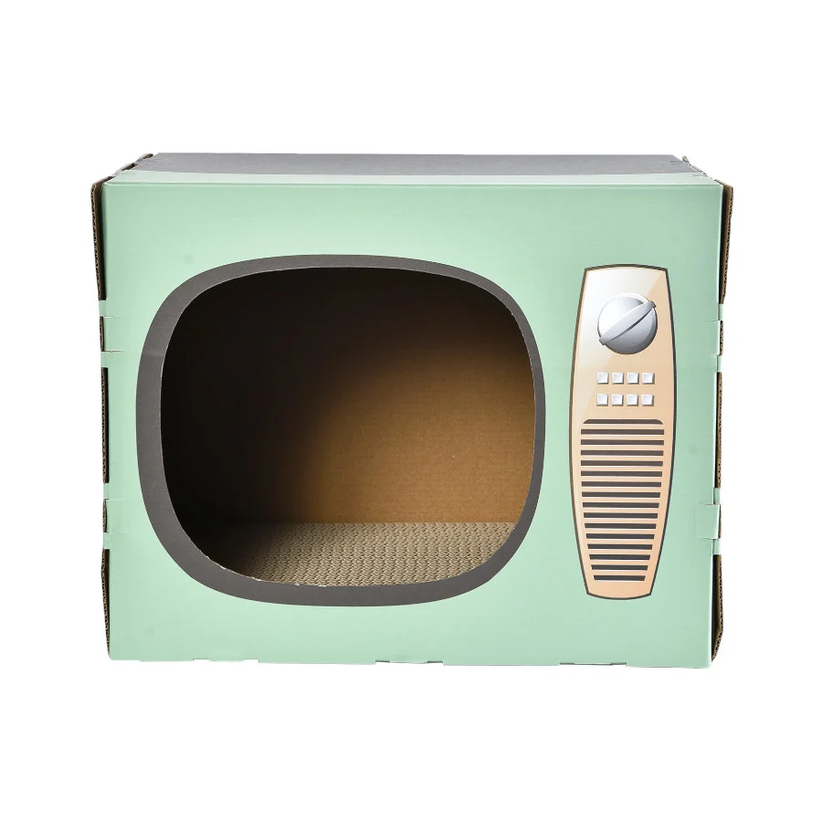 Leeby Tommy TV cama nido rascador de cartón para gatos