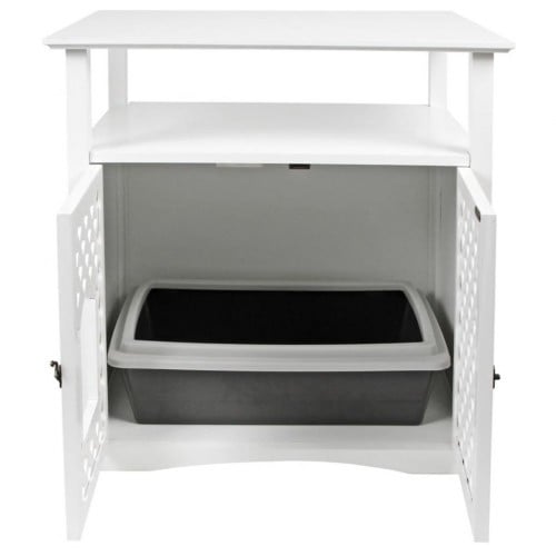Mueble arenero kerbl para gatos color Blanco
