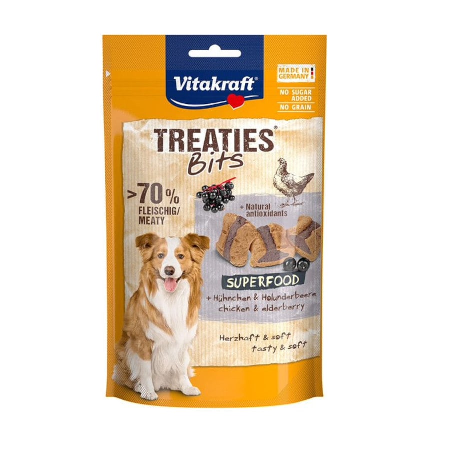 100 g Vitakraft Bocaditos Treaties Bits Pollo y Bayas de Sauco para perros