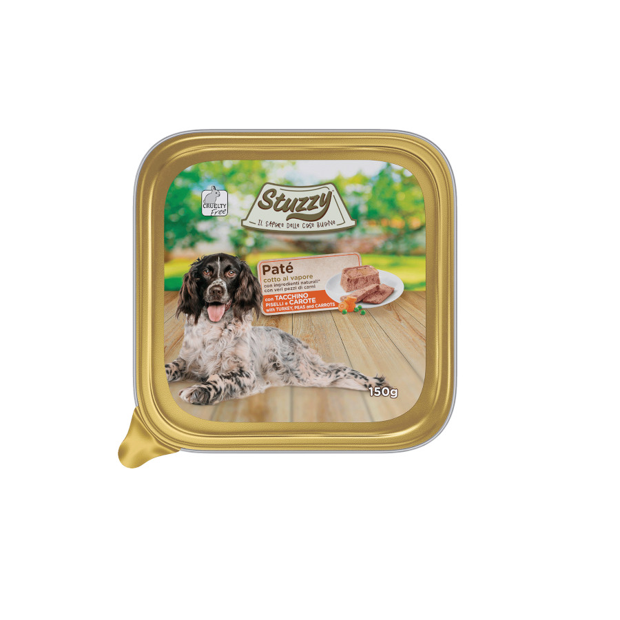 150 g Stuzzy pavo con guisante y zanahoria tarrina para perros