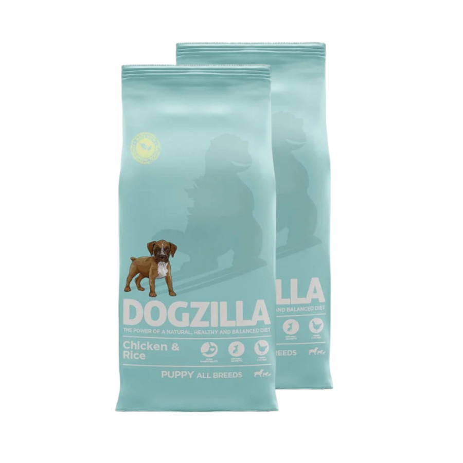 2 x 3 kg Dogzilla Puppy Pollo y Arroz pienso para perros ¡Pack ahorro!