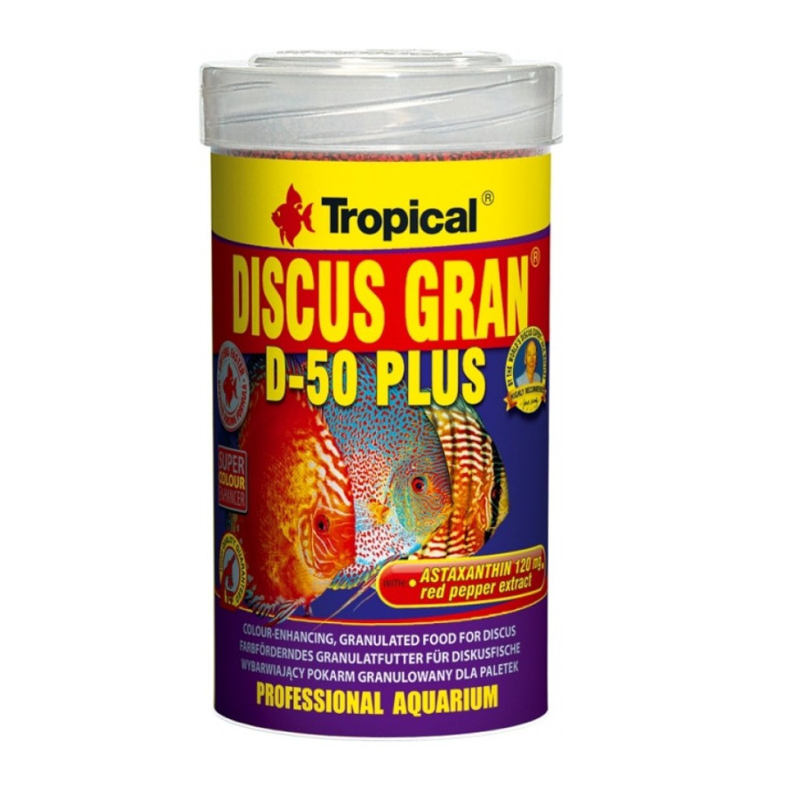 Tropical Discus Gran D-50 Plus comida granulada para peces disco