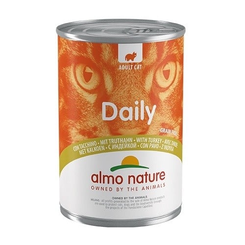 12 latas x 400 g Almo Nature Adult Daily Menu Pavo lata para gatos ¡Pack ahorro!