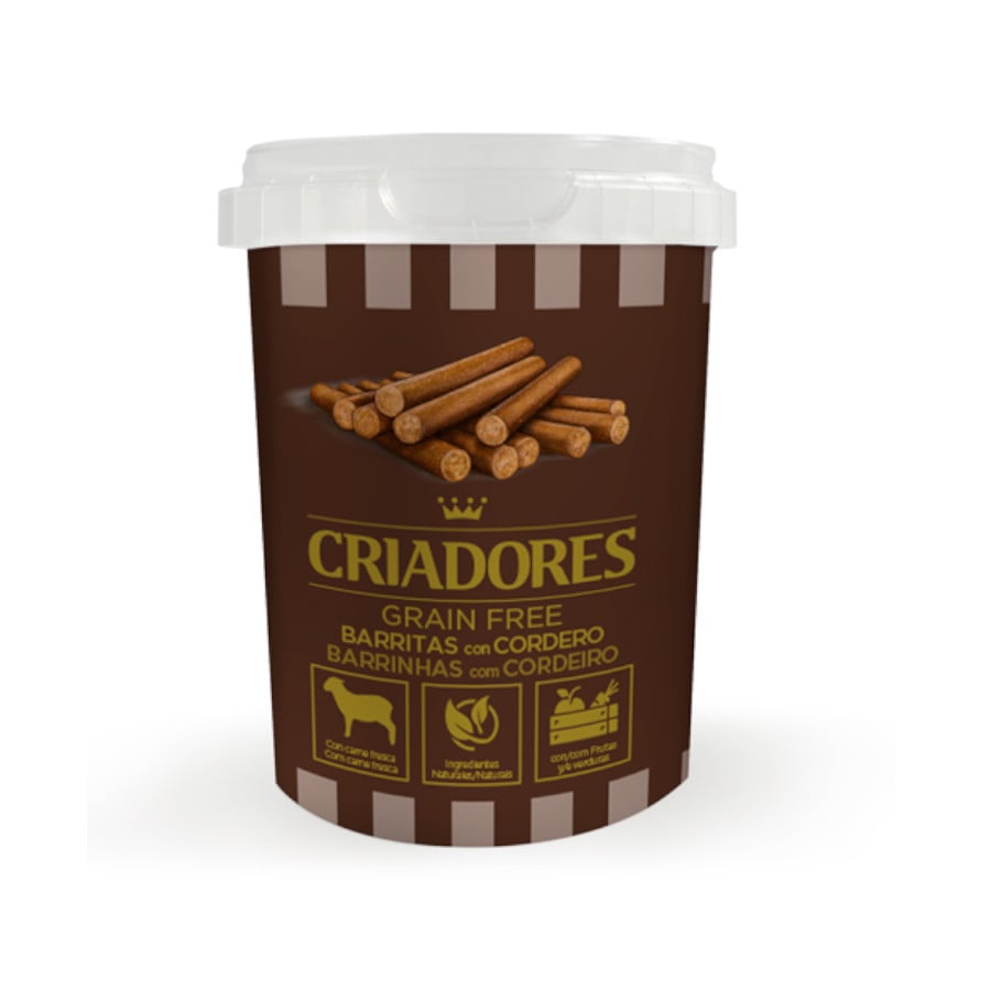 4 uds. x 300 g Criadores Barritas Grain Free Cordero para perros ¡Pack ahorro!