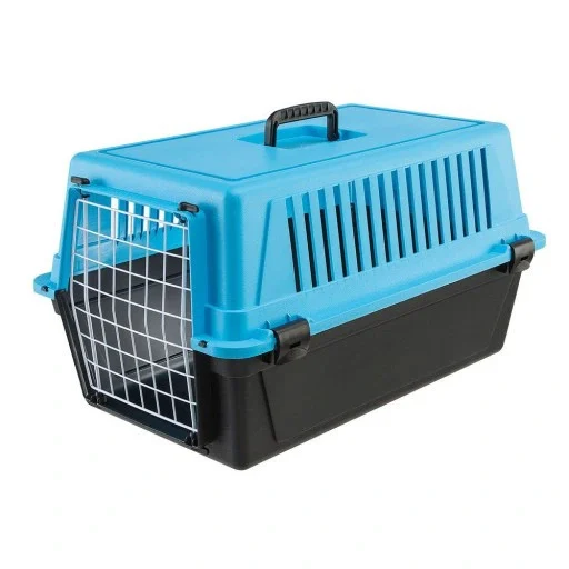Ferplast Transportín rígido para perros de talla pequeña y gatos ATLAS 10 EL, Caja de transporte, Plástico, Puerta de acero plastificado, Rejillas de