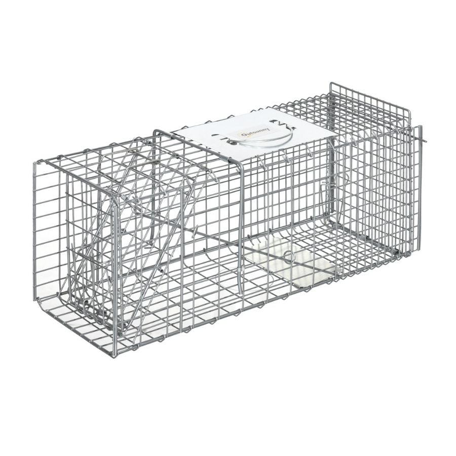 Outsunny Trampa para Animales Plata