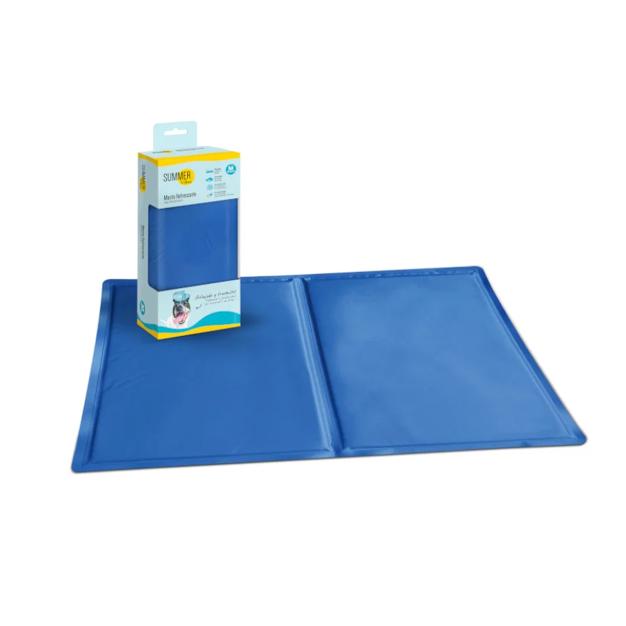 Summer Vibes Manta Refrescante Azul para perros