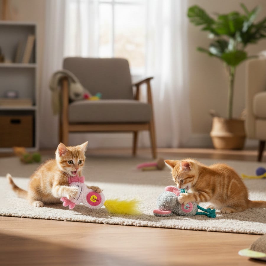 Tootoy! Peluches con Catnip Elefante & Ajolote para gatitos