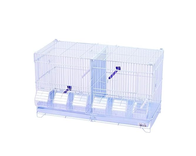 Jaula metálica para criar pájaros con comedero, 60 * 26 * 34cm
