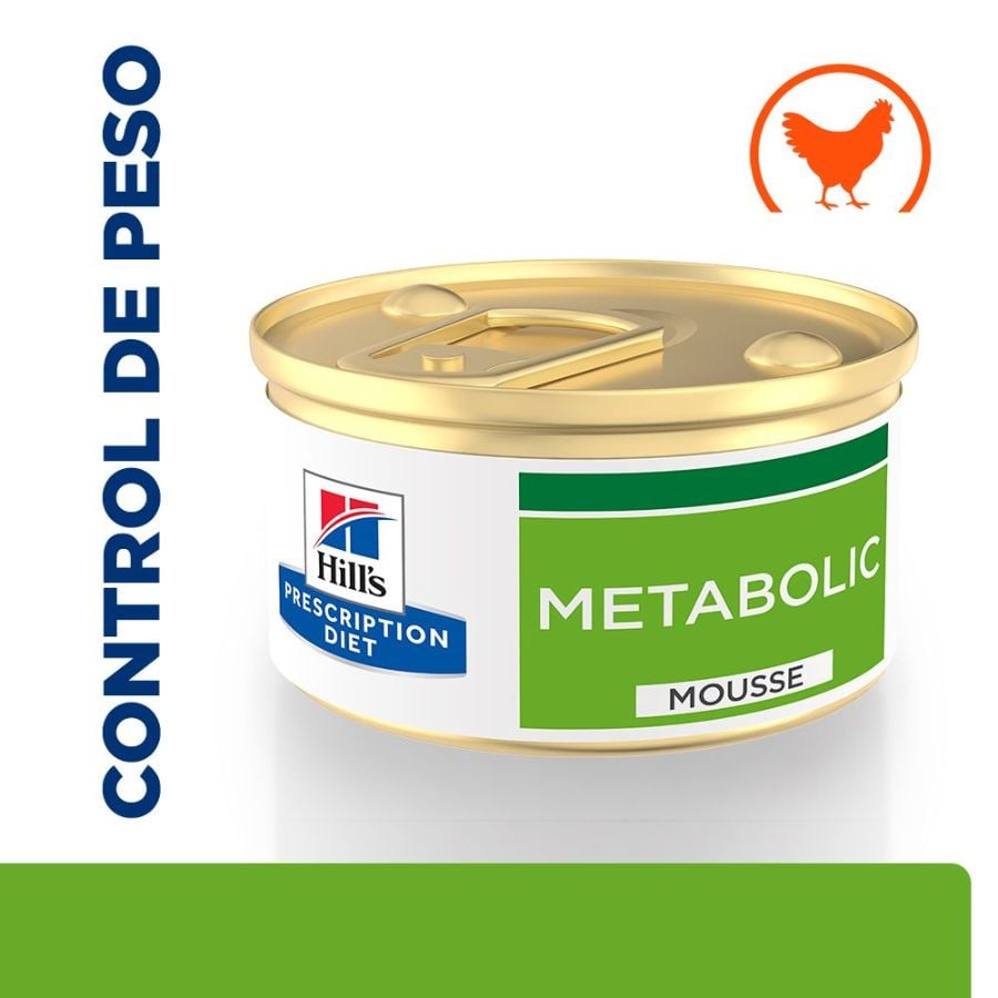 Hill’s Prescription Diet Metabolic Mousse de Pollo lata para gatos