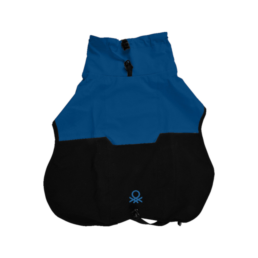 IMPERMEABLE PARA PERRO BENETTON AZUL Y NEGRO TALLA 40 cm
