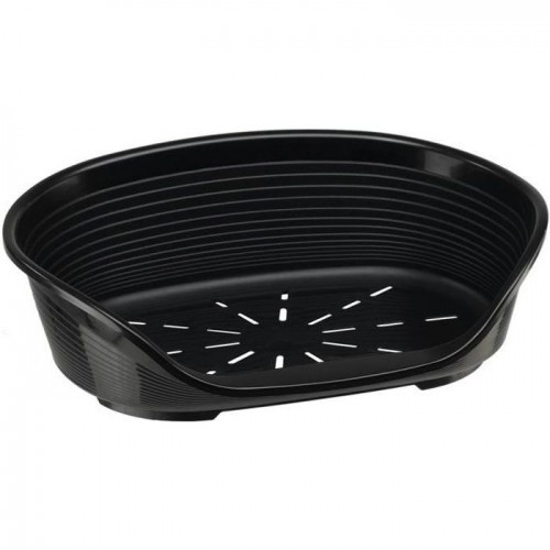 Ferplast deluxe cama de plástico negro para mascotas