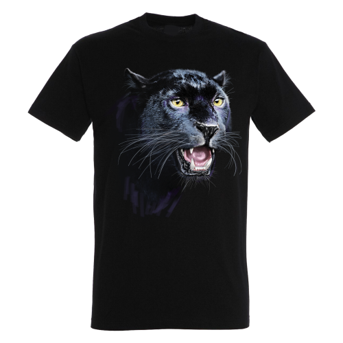 Camiseta Cabeza Pantera Negra color Negro, , large image number null