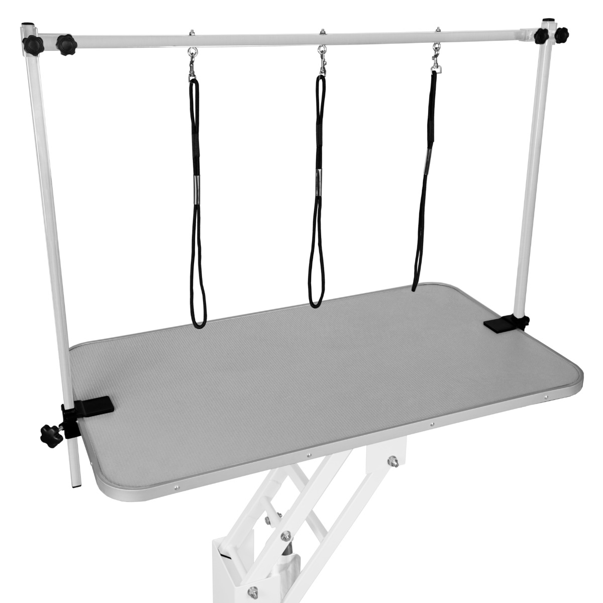 Mesa de Aseo Hidráulica Blanca – Superficie Gris