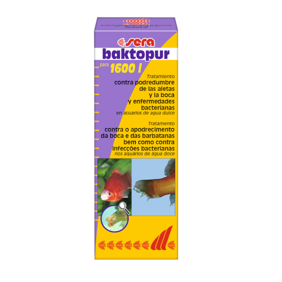 1 L Sera Baktopur Acondicionador Bactericida de Agua para acuarios