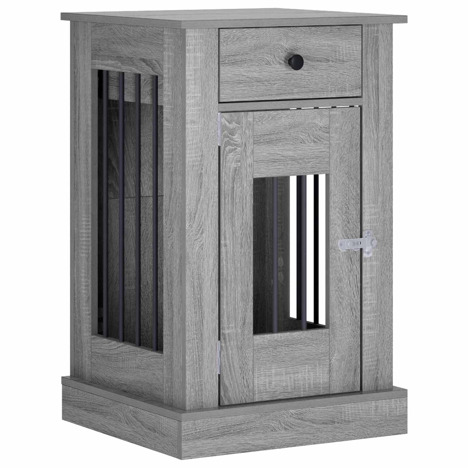 vidaXL Mueble para jaula de perro con cerradura Madera de ingeniería