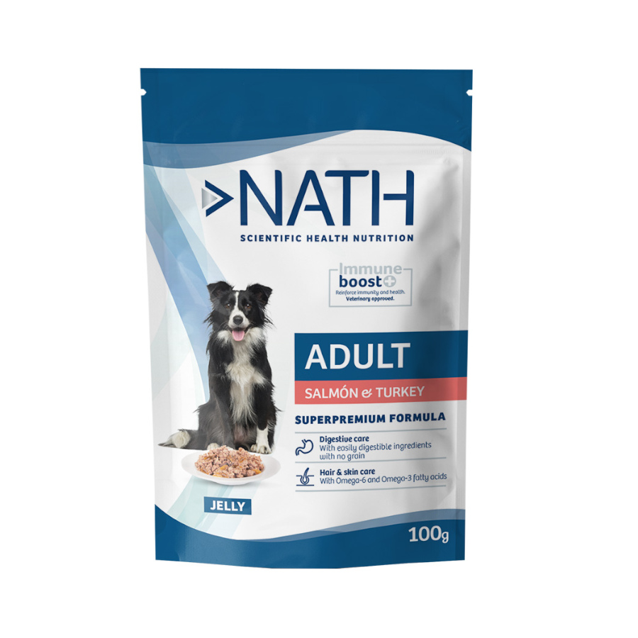 Imagen de Nath Adult Salmón y Pavo en Gelatina sobre para perros