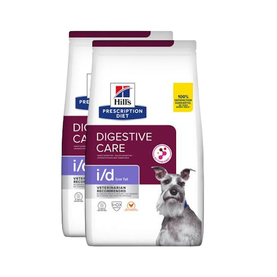 2 x 4 kg Hill’s Prescription Diet Digestive Care i/d Low Fat Pollo pienso para perros ¡Pack ahorro!