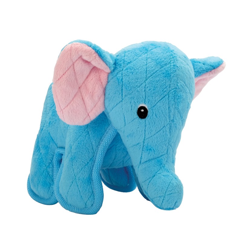 Juguete de peluche para perros Zeus Safari, Elefante, Azul, 16,58cm