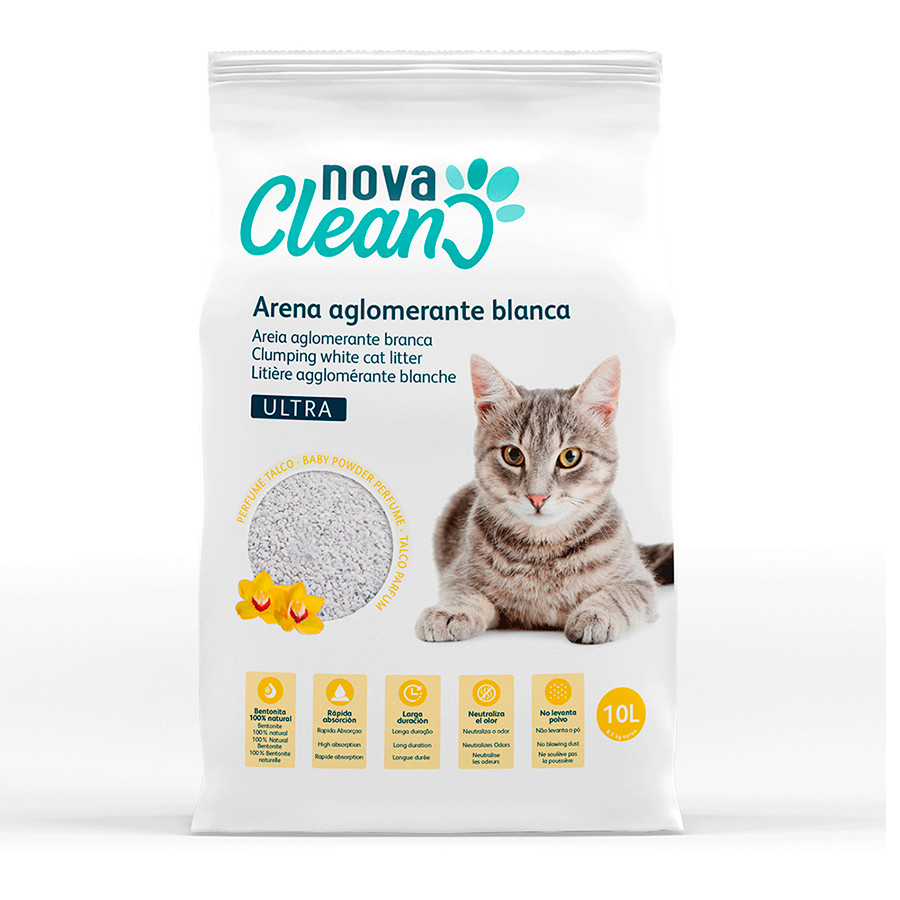 Nova Clean Ultra Arena Aglomerante de Talco para gatos