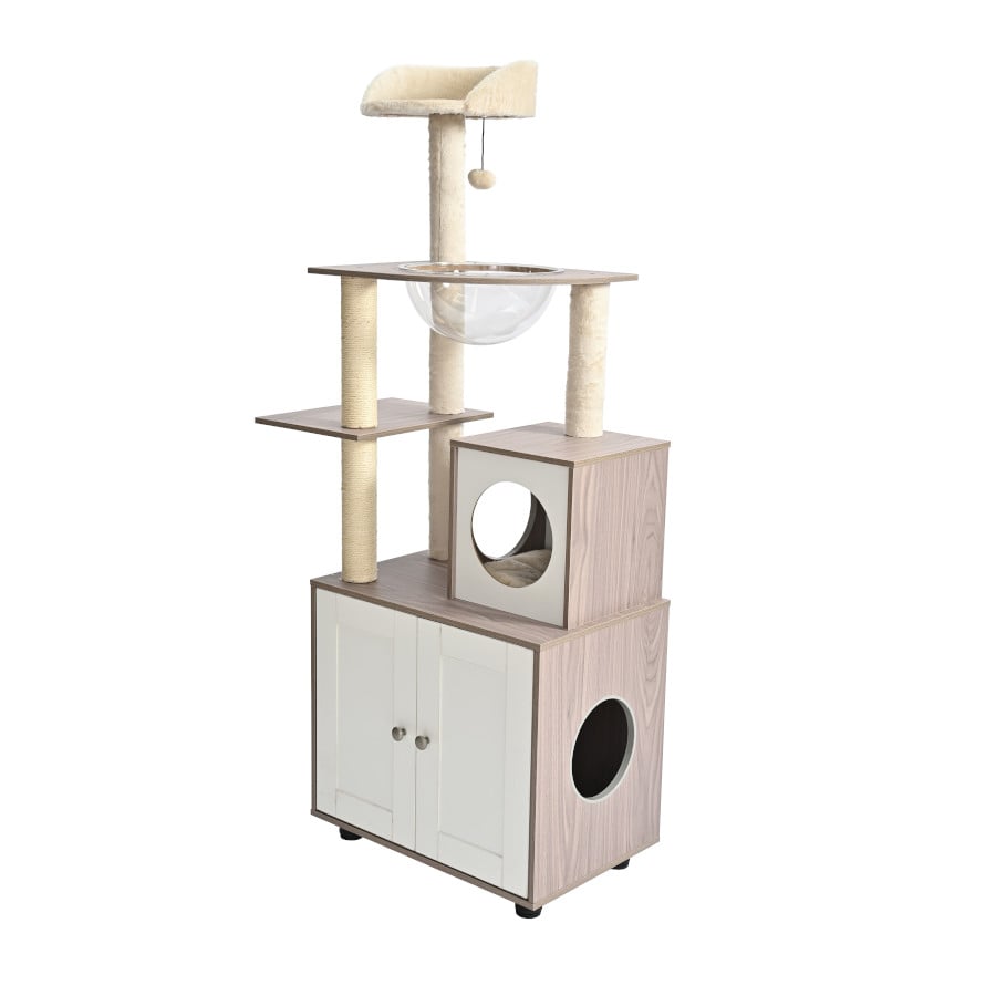 Leeby Luna árbol rascador con mueble para gatos