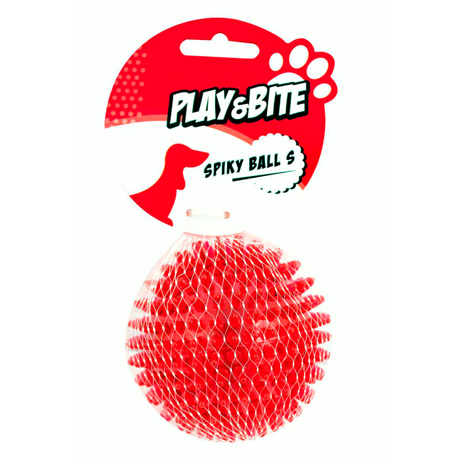 Play&Bite Spiky Pelota Roja con Sonido para perros, , large image number null