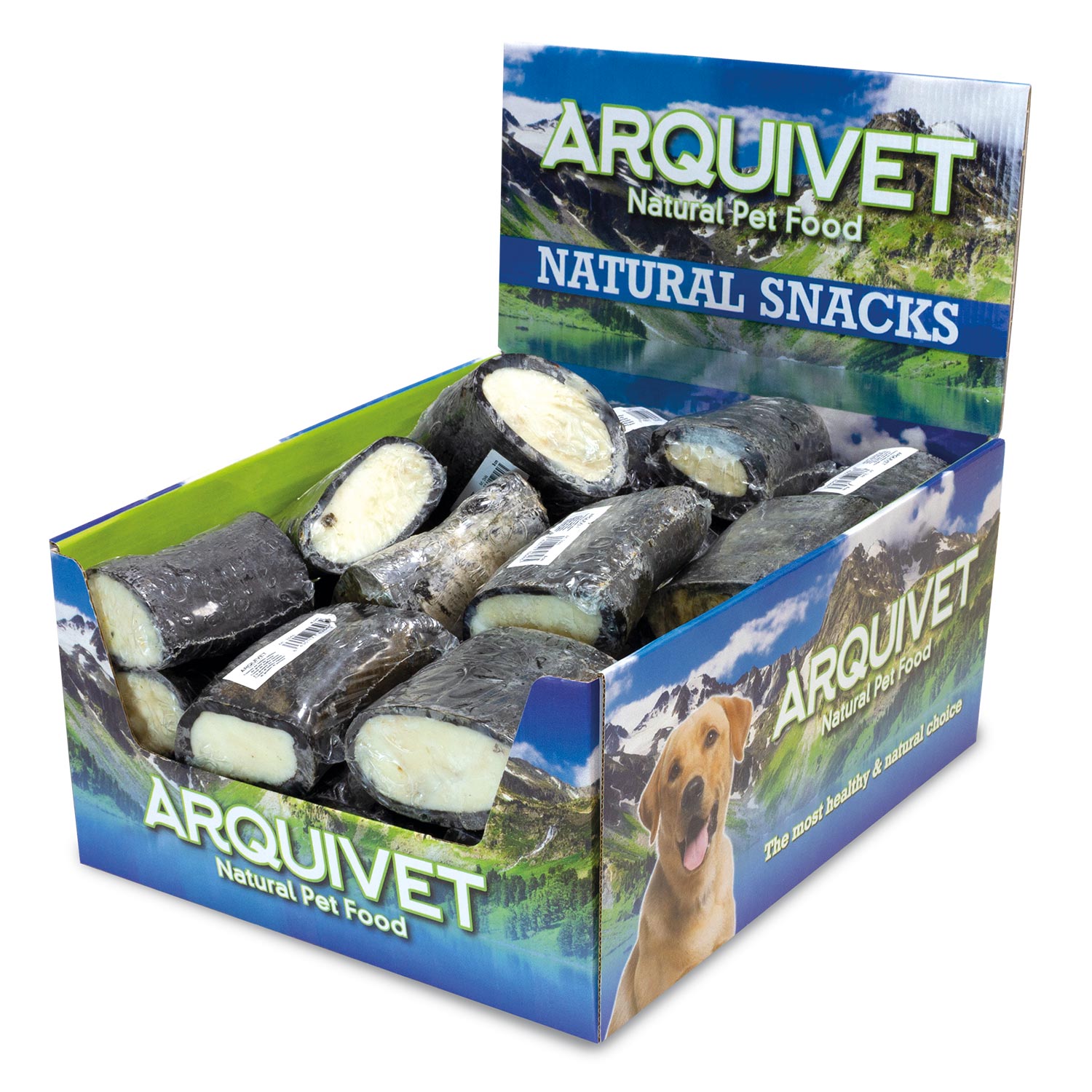 Cuerno de Búfalo relleno de grasa de Oveja – 8 cm – Caja expositora de 20 unidades – 2.000 g