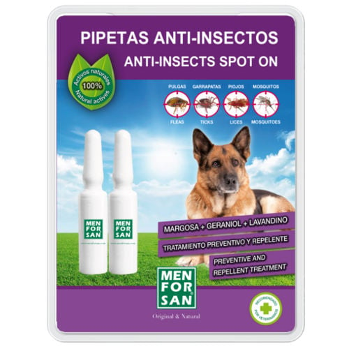 Menforsan Pipetas Naturales Antiparasitarias para perro