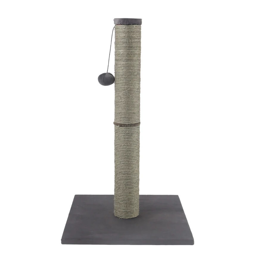 Leeby Gaston rascador de sisal gris con juguete para gatos