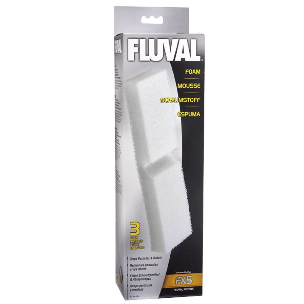 Recargas externas de espuma prefiltro Fluval Foamex para filtro, 3uds