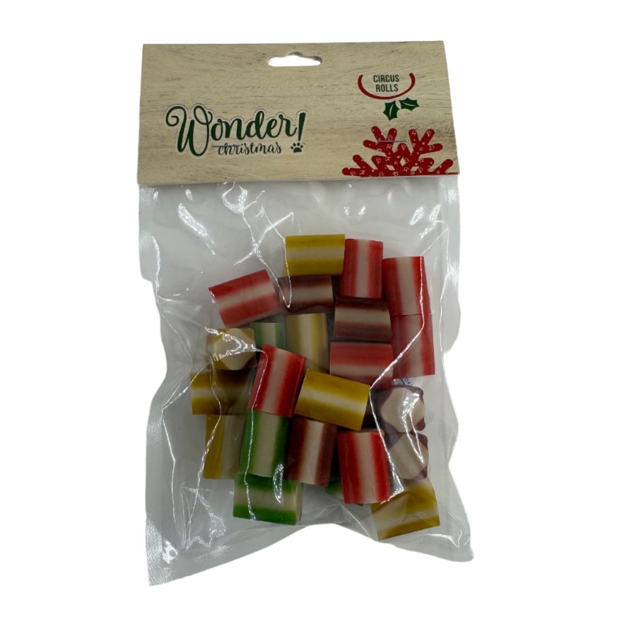 Wonder Christmas Bocaditos Circus Rolls para perros
