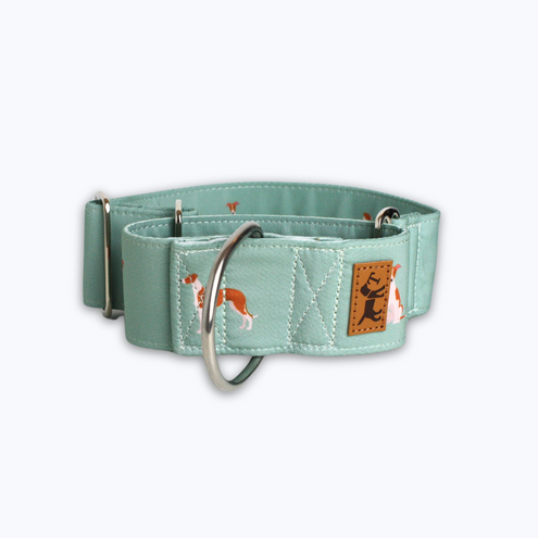 La Casa de Turrón – Collar Martingale de Algodón 5cm ancho para Galgos y Lebreles – Antiescape y Ajuste Seguro