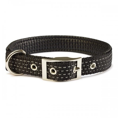 Collar de nylon liso para perros color Negro, , large image number null