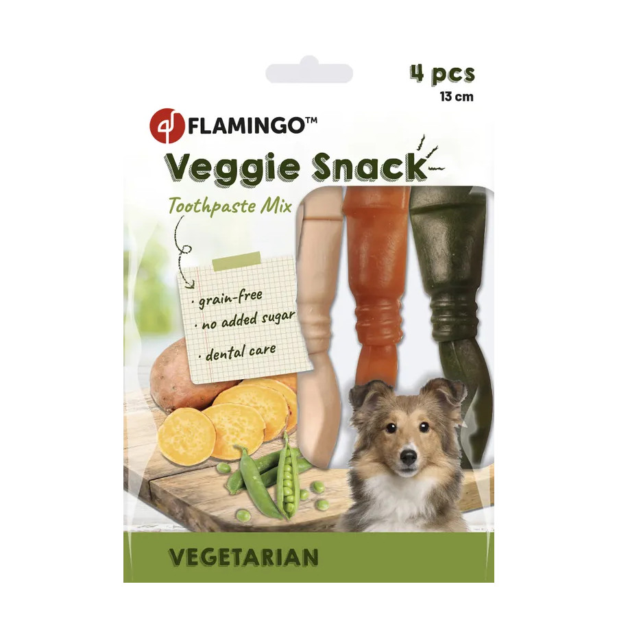 12 barritas x 7.5 cm Veggie Snacks Dentales Toothpaste Mix para perros