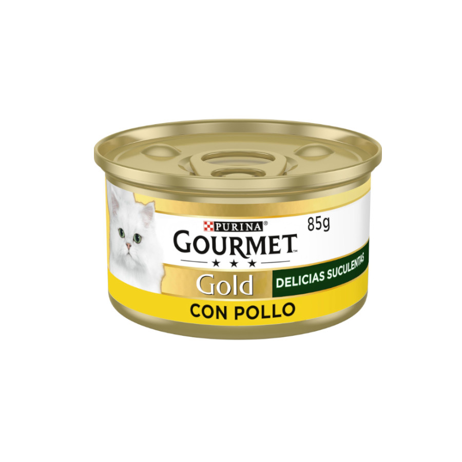 48 latas x 85 g Gourmet Gold Delicias Suculentas Pollo en Salsa lata para gatos ¡Pack ahorro!
