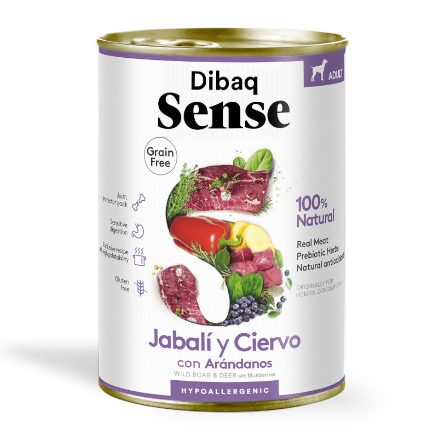 380 g Dibaq Sense Lata Grain Free Ciervo y Jabalí para perro