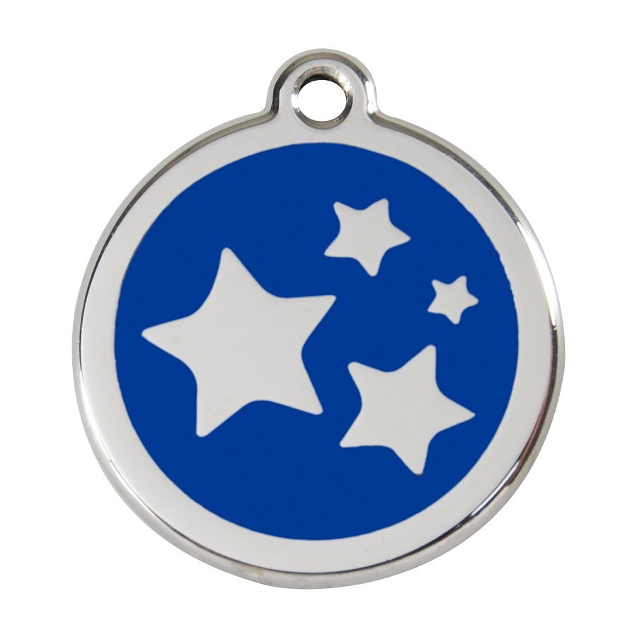 Placa identificativa Acero Inoxidable Esmalte Estrella Azul para perros