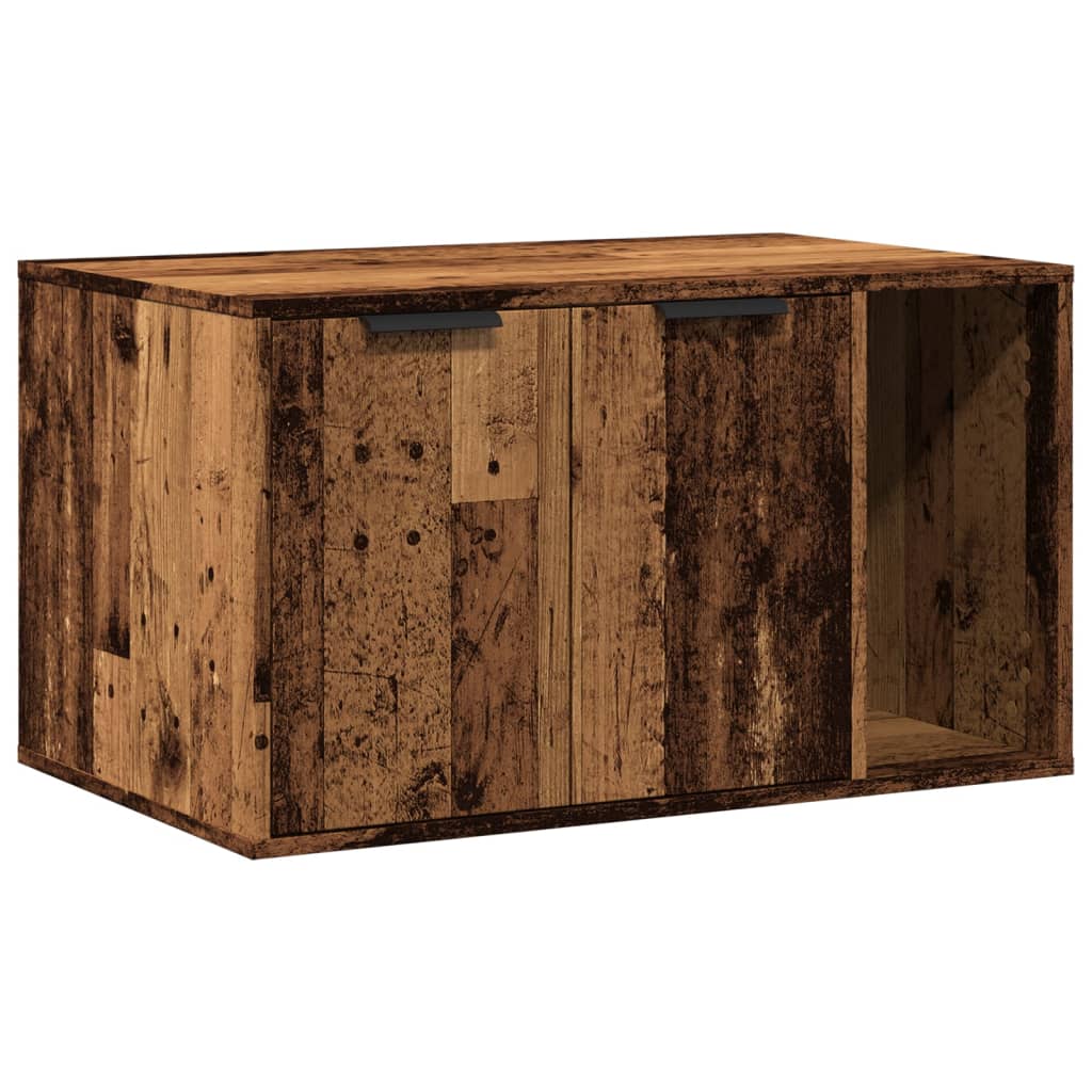vidaXL Mueble arenero de gatos madera ingeniería envejecida