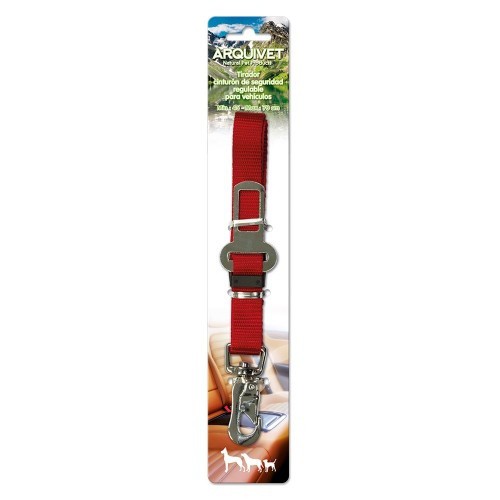 Tirador cinturón de seguridad regulable para perros color Rojo, , large image number null