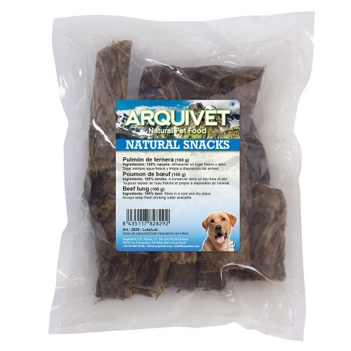 Chuche para perros Arquivet pulmón de ternera