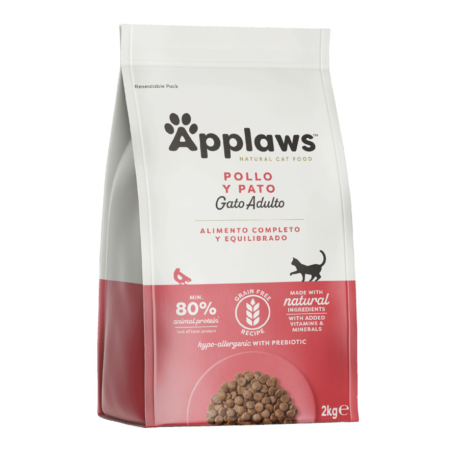2 kg Applaws Pollo y Pato pienso para gatos