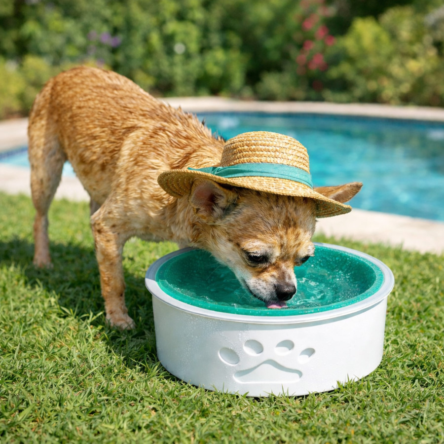 Summer Vibes Bebedero Refrescante para perros